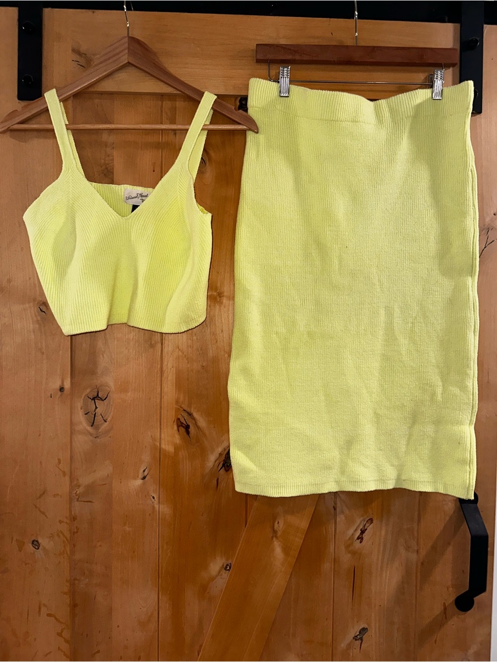 Universal Thread Yellow Knit Pencil Skirt